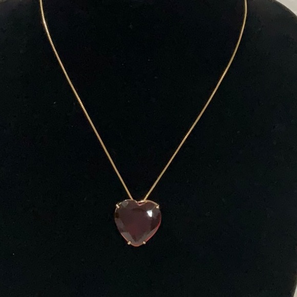 NWT Bulky Heart Pendant Chain Necklace - Picture 3 of 3